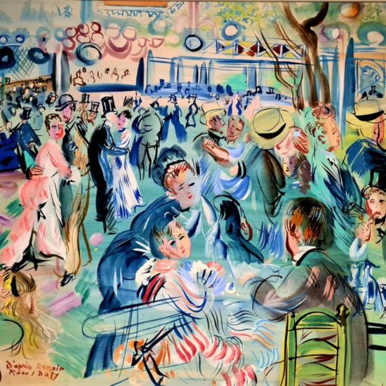 Le Moulin de la Galette, 1937 Aquarelle sur gouache sur papier vélin d’Arches