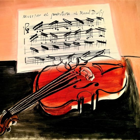 Le violon rouge, 1948 Huile sur toile